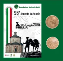 Manifesto e medaglia della 96^ Adunata Nazionale Alpini - Biella